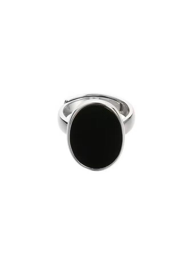 JOUDIYA Korean Simple  Silver ring Inlaid Smooth High-end Fashion Niche Retro Personality - Image 4